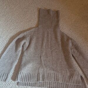 Cozy High-Neck Brown Sweater